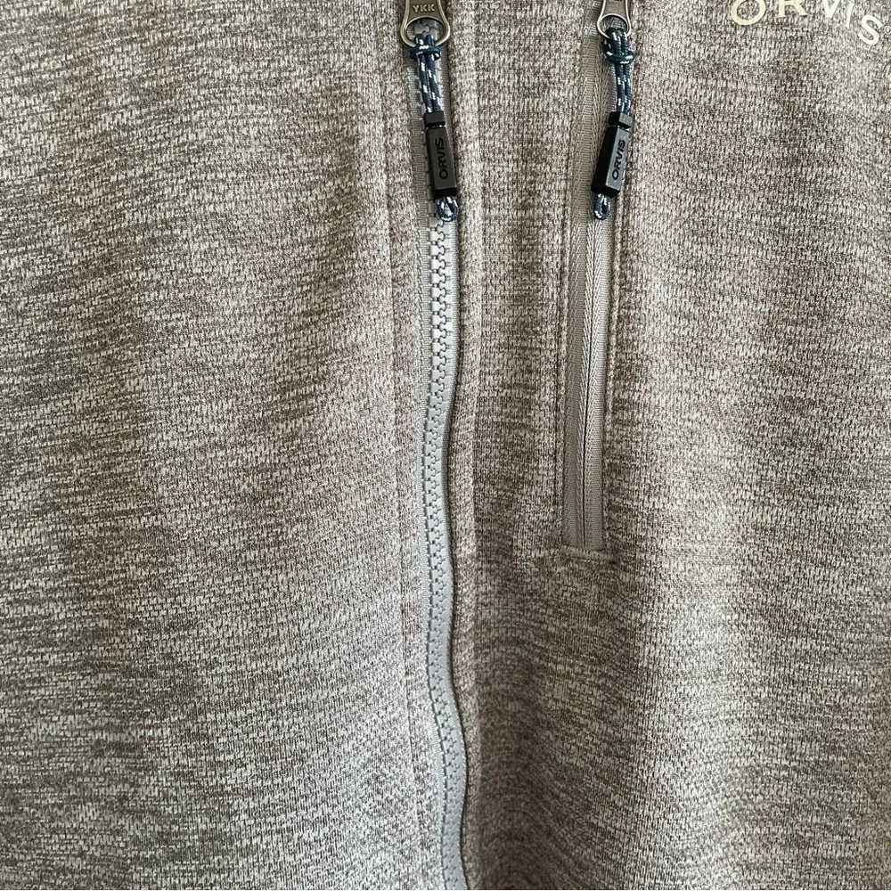 Orvis Men's Full Zip Up Jacket Blue/Heather Gray Size XXL